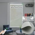 thumbnail image 3 of Keego Roller Sun Shade Motorized Blinds Smart Blind Light Filtering Window Roller Shade with Valance Insulation Remote Control Custom Rechargeable Battery Child Safety Gray 47"w x 64"h, 3 of 8