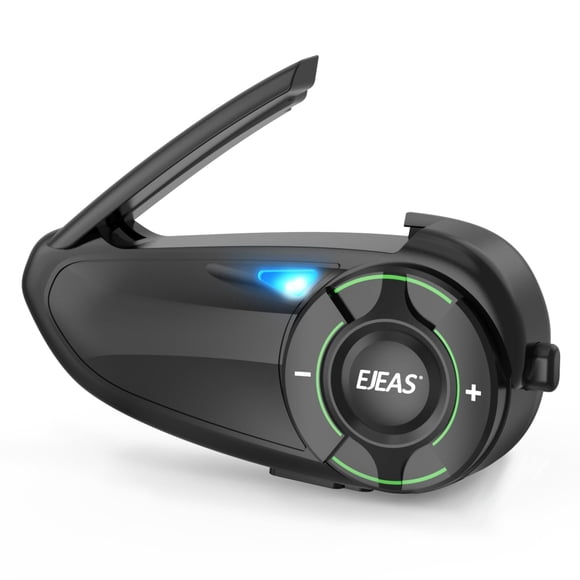 iSunergy Intercomunicador Bluetooth para casco de motocicleta Q8 6 Riders Group 1200 mAh IP67 impermeable/reducción de ruido CVC/micrófono duro y suave/sonido envolvente 3D/conectable con aplicación S