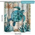 thumbnail image 2 of Jinsinto Mildew Resistant Shower Curtain Fabric Shower Curtain 180x180cm, Waterproof Washable Polyester Bathtub Bath Curtain with Hooks, Sea Turtle Pattern, 2 of 5