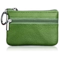 thumbnail image 1 of monedero de cuero verde Brillar súper mini para mujeres hombres niños llavero interno, 1 of 5
