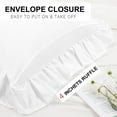 thumbnail image 6 of Unique Bargains 1Pc 100% Cotton Envelope Closure Body Ruffled Pillowcase White 20"x48", 6 of 8