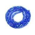 thumbnail image 3 of Electroplate Glass Beads Strands Half Rainbow Plated Faceted Rondelle Medium Blue 2.3~2.7x2mm Hole: 0.4mm 144~150pcs/strand 28~29cm, 3 of 3