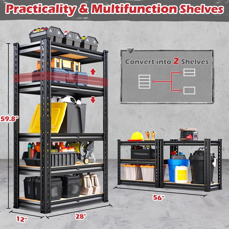 REIBII 5-Tier Garage Shelving Unit, 2000 Lbs Capacity photo 7