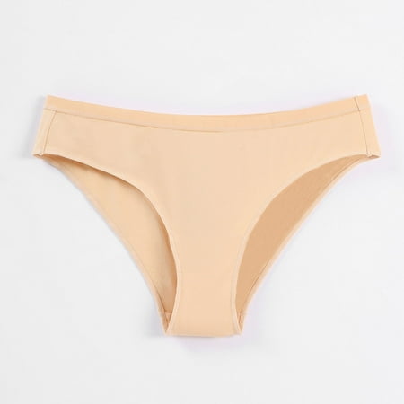 Summer Savings  Women s High Waist Briefs  Solid Color  Breathable  Leisure Briefs  Comfort Fit  Underwear  for Daily Wear  Seamless Design  Plus Size Womens Pants | Gold M  Sopatenor