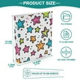 thumbnail image 3 of FORMRS 3 Ring Binder 1.5 inch with Pockets Set of 2 Clip Board 200 Sheets Capacity, White Stars, 3 of 8