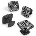 thumbnail image 2 of 4 Pcs Cabinet Handle Drawer Pulls Cow Print Knobs with Screws Square Furniture Office Cabinet Knob Decoration, 2 of 7