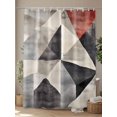 thumbnail image 4 of Minimalist Art Shower Curtain Set ，Waterproof Fabric Shower Curtains Beige Blue Triangular Color Block Shower Curtains for Bathroom,Bathroom Decor 54x"78", 4 of 6