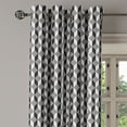 thumbnail image 2 of Ambesonne Geometric Grommet Curtain, Chevron Zigzags Cubes, 50" x 72", Black Grey and Pale Grey, 2 of 6