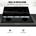 thumbnail image 6 of SKYSHALO Built-in Electric Cooktop Radiant Ceramic Cooktop 2 Burners 11.6x20 inches, 6 of 9
