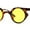 Tortoise - Yellow, variant on Retro Vintage Micro Circle Lens Hippie Pimp Plastic Sunglasses All Black