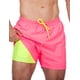 thumbnail image 1 of Traje de baño Rosa neón hombre short con licra interna Gym&Swim GSS103/Traje de baño/Máxima comodidad, 1 of 5