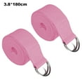 thumbnail image 2 of Correa de yoga Banda elástica con hebilla de anillo de metal ajustable | Estiramiento físico para yoga, pilates, 2 of 5