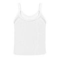 thumbnail image 4 of Women's Scoop Neck Ribbed Sleeveless Tank Top, Stretchy Casual Shirt for Workout or Everyday Summer Wear,White M, 4 of 5
