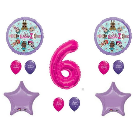  LOL  Surprise  Doll 6th Birthday  party  Balloons Decoration 