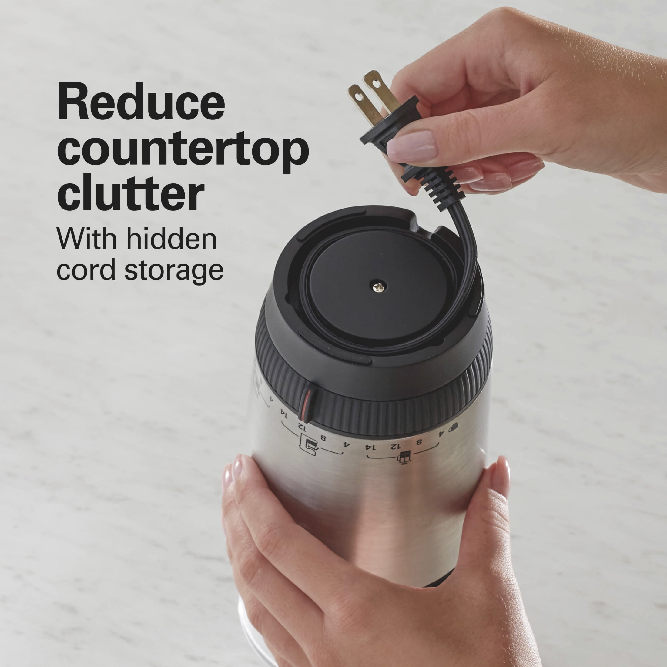 Hamilton Beach Custom Grind Electric Coffee Grinder, 14 Cups, Stainless Steel