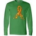 thumbnail image 3 of Inktastic Leukemia Awareness with Orange Ribbon Made of Hearts Long Sleeve T-Shirt, 3 of 5