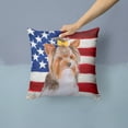 thumbnail image 2 of Carolines Treasures BB9723PW1414 Yorkshire Terrier 2 Patriotic Fabric Decorative Pillow  14Hx14W multicolor, 2 of 4