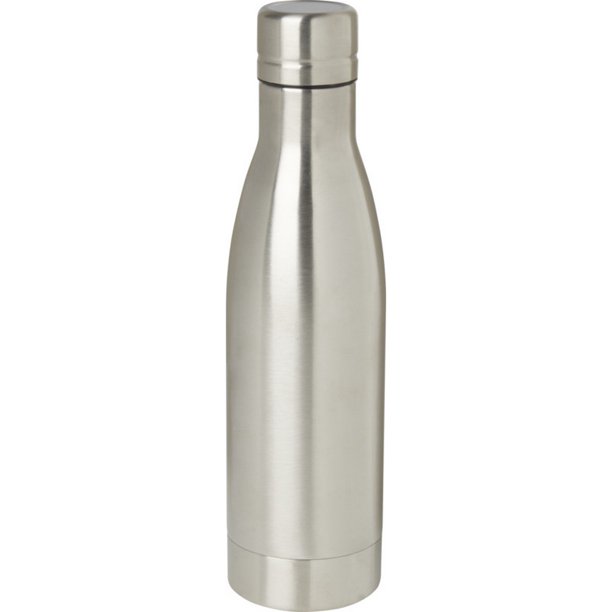 Botella de Agua Diseño Lisos Vasa de Acero Inoxidable 500ml (Plateado)