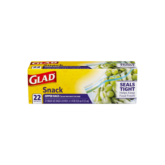 Glad Snack Zipper Bags 22ct – 1 Pack