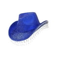 thumbnail image 6 of Segolike Cowboy Hat for Women Cowgirl Hat for Concerts Themed Party Wedding Birthday Gift Blue, 6 of 8