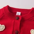 thumbnail image 4 of Lorytime Kids Cardigan Sweater Boys Girls Boys Heart Knitted Tops Buttons Crewneck Long Sleeve Coat Winter Outwear, 4 of 8