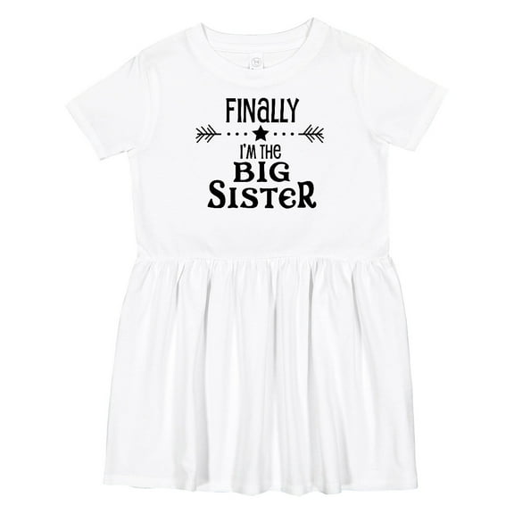 Inktastic Finally I'm the Big Sister Girls Toddler Dress