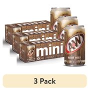 (3 pack) A&W Root Beer Soda Pop, 7.5 fl oz, 10 Pack Cans