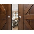 thumbnail image 4 of (Paquete de 2) Gancho de privacidad de 4" y pestillo de puerta con ojo, cerradura fácil para puerta corrediza de Granero, níquel cepillado satinado, 4 of 5