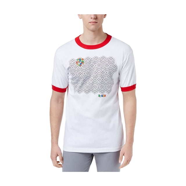 Camiseta gráfica C-Life hombre Cubo de Rubik blanco mediana