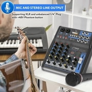 Pyle PMXU43BT - 4-Ch. Bluetooth Studio Mixer - DJ Controller Audio Mixing Console System