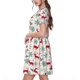 thumbnail image 2 of Easygdp Vintage Christmas Reindeer para Vestido Transpirable de Mujer, Vestido Suelto de Manga Corta con Pliegues y Bolsillos para el Verano, 2 of 6