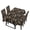 Mushroom Leaf Butterfly Moon, variant on TSOVTHRID Floral Print 1 Tablecloth and 4 Chair Covers Set Removable Slipcovers Stain-Resistant Furniture Covers for Wedding Banquet Party Decoration