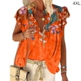 thumbnail image 2 of Minnieouse Camiseta de mujer Blusa informal de playa de manga corta con estampado bohemio Prendas para la parte del cuerpo amarillo 4XL Minnieouse AP002040-39, 2 of 4