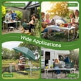 thumbnail image 2 of FANCYBANT Folding Table Adjustable Camping Table,4ft Folding Table Portable Dinner Table,Indoor Outdoor Folding Table with Carrying Handle for Camping and Party,White, 2 of 9