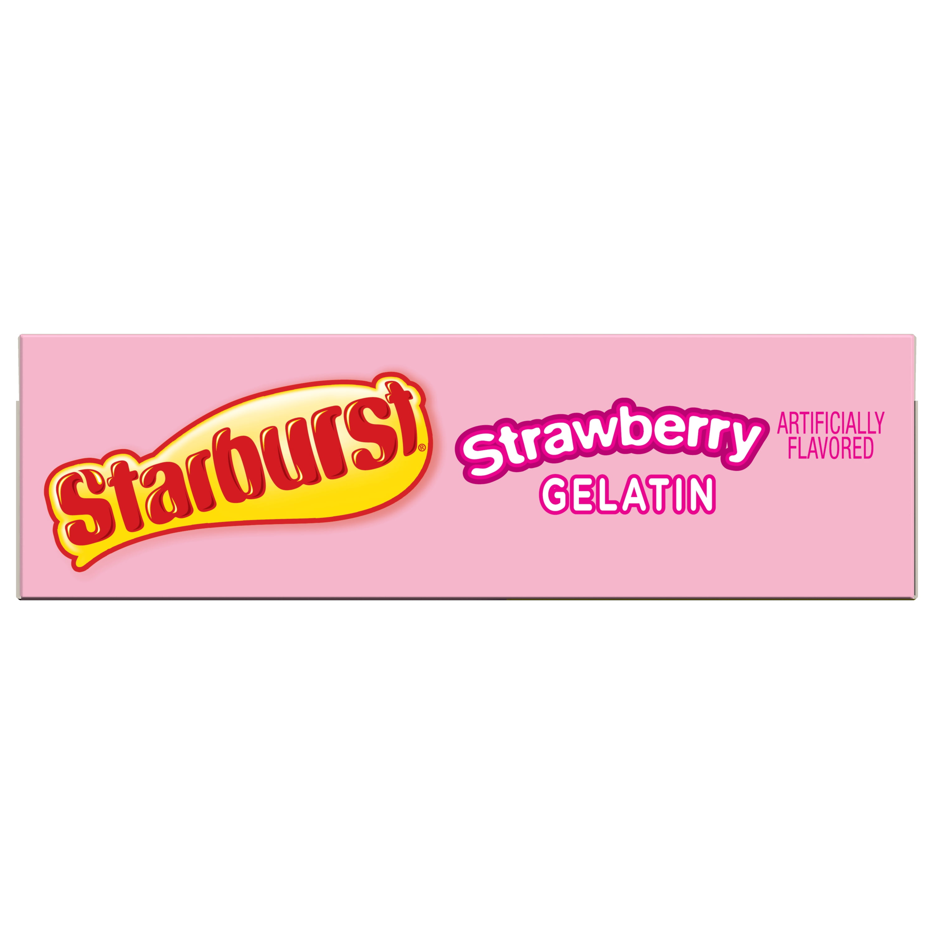 Starburst All Pink Strawberry Gelatin Dessert Mix, Fat-free, 6 Servings, 3.93 oz Cardboard Box