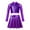 Purple, variant on TiaoBug Kids Girls Dance Outfits 2-Piece Party Dress Costume Shiny Sequin Crop Tops with Metallic Skirt Set Silver 12