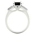 thumbnail image 4 of Three-Stone Engagement Ring for Women - 2.5ct Natural Onyx in 14K White Gold Promise Ring, 4 of 6
