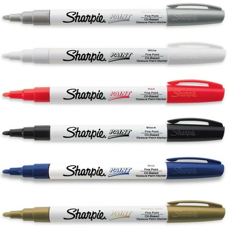 Download Sharpie Paint Marker Pen Oil Based Fine Point 6 Color Kit - Walmart.com