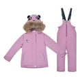 thumbnail image 3 of KAUOD Boys Girls 2 Piece Snow Suits Waterproof Hooded Ski Jackets+bib Pants Set Kids Insulated Snowboard Coats Snowpants, 3 of 7