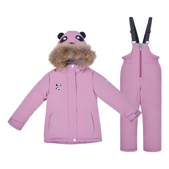 Ruyang Kids Snow Suit Boys Waterproof Insulated Winter Outdoor Overalls Girls Snowboarding One Piece Windproof Ski Suits