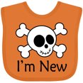 thumbnail image 3 of Inktastic I'm New Cute Skull Baby Boys or Girls Baby Bib, 3 of 4