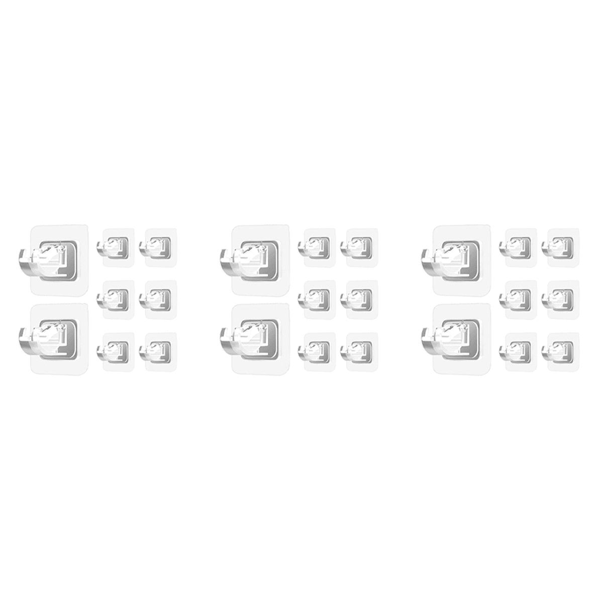 24PCS No Drill Curtain Rod Brackets Curtain Rod Holder Hooks Nail Free