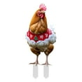 thumbnail image 2 of Lilgiuy Christmas Rooster Stake Garden Decorations, Outdoor 3D Chicken Hen Roster Christmas Ground Plug Decorations Outdoor for Yard Xmas Lawn Porch Holiday, 10.43 x 4.41 in, 2 of 5