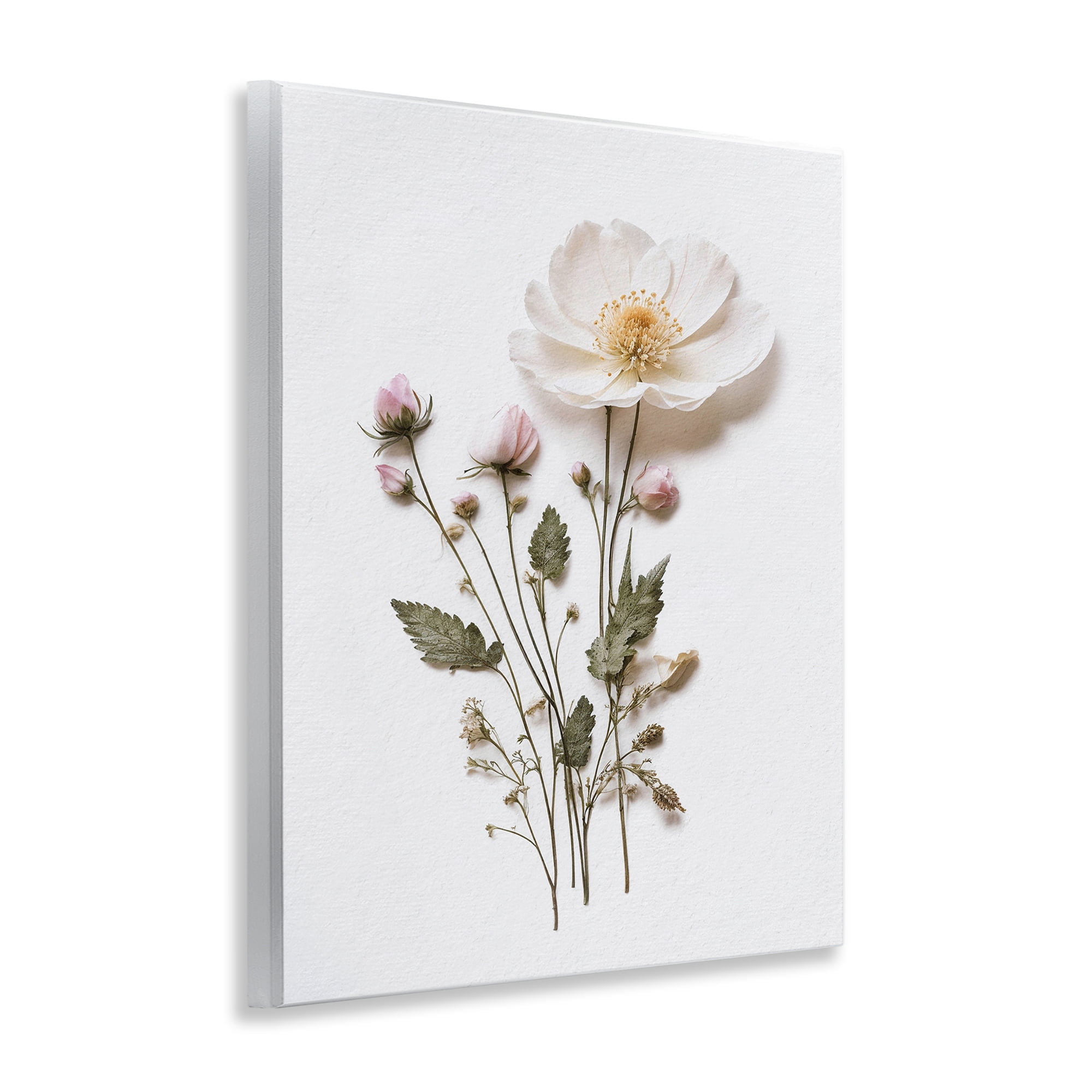 Simple Pressed Flowers Wall Plaque Art, design by Lettered and Lined