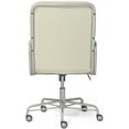 thumbnail image 3 of Finch Franklin Modern Leather Desk Chair White, 3 of 9