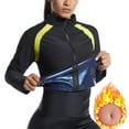 thumbnail image 1 of Combinaison de Sauna pour Femmes Manches Longues Entraînement Exercice Fermeture Éclair Sauna L L, 1 of 9