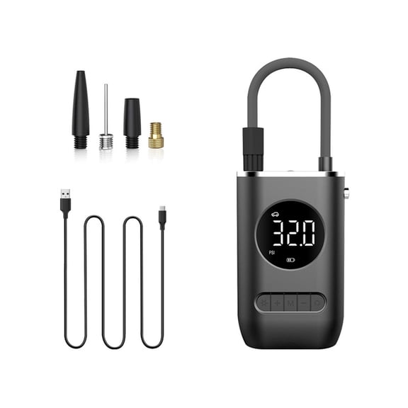 Electric Air Pump Mini Portable Tire Inflator with Digital Display Rechargeable Tire Pump