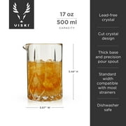 Viski Admiral Crystal Mixing Glass for Cocktails, Martini, Home Bar, 17oz