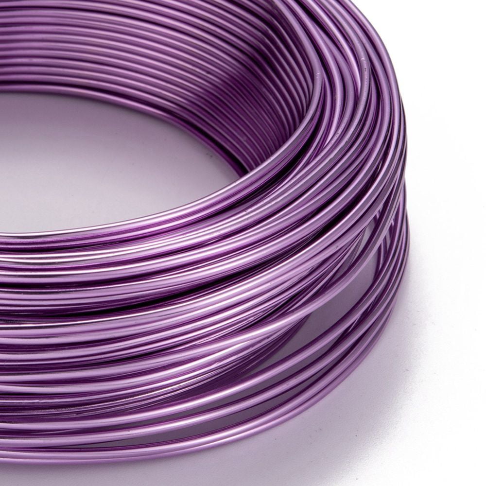 500gs Aluminum Wire Bendable Metal Craft Wire Flexible Craft Wire for Beading Jewelry Craft Making Medium Orchid 12 Gauge 2.0mm 55m/500g