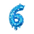 thumbnail image 1 of Globo de aluminio Injueey con números de decoración para fiestas 6 azul 16 pulgadas, 1 of 6
